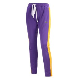 Lacoste Men's Sport Color-Blocked Track Suit Purple/yellow