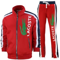 Lacoste Men's Sport Color-Blocked Track Suit Red Final sale