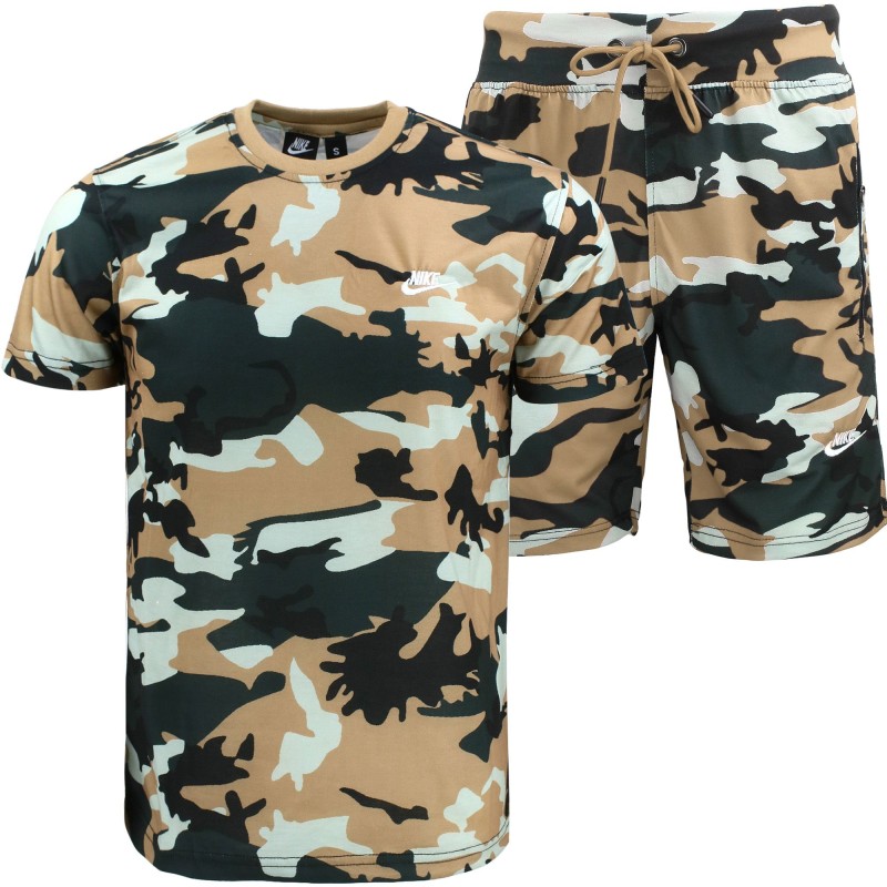 Nike Men's Dri-FIT Camo Shorts & T-Shirt 2 Pc set
