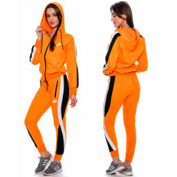 Nike Womens Essential Colorblock Full-Zip Fleece Hoodie & Pants Set