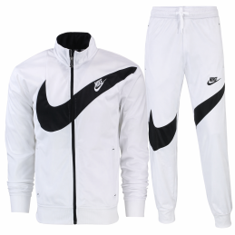 Nike Sportswear Swoosh  2 Piece Tracksuit White/Black