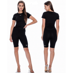 Nike Women's Dri-Fit High-Waisted Biker Shorts & Tee Shirt Final Sale