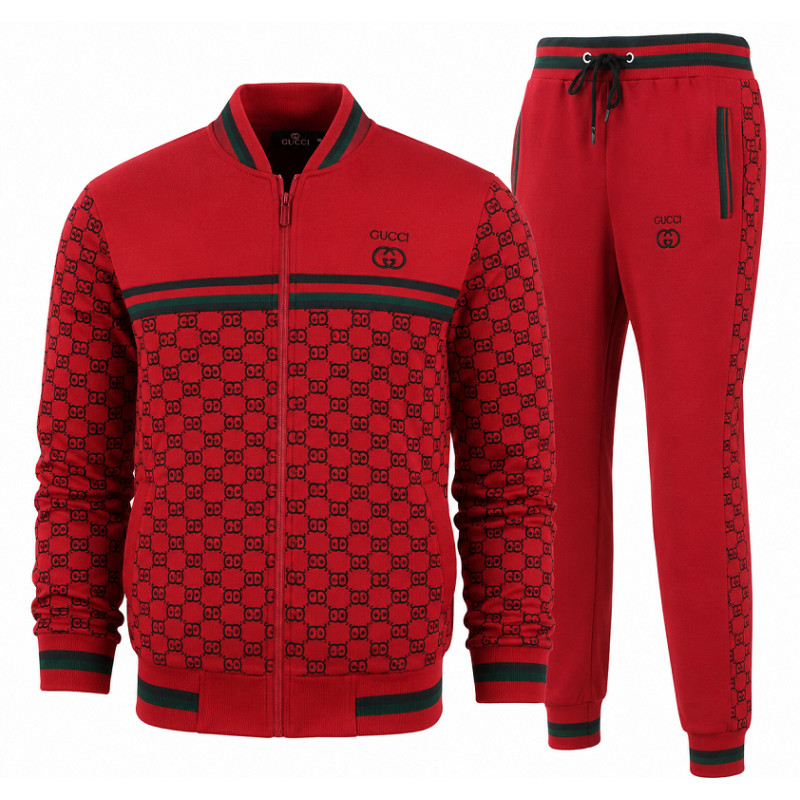 Gucci Black Monogram Jacket & Pants Set