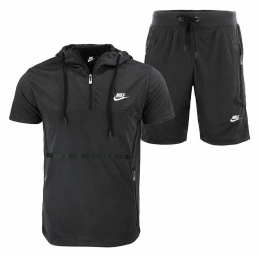 Nike Men's Sportswear Tech Men's Short-Sleeve Full Zip Hoodie & Short Set