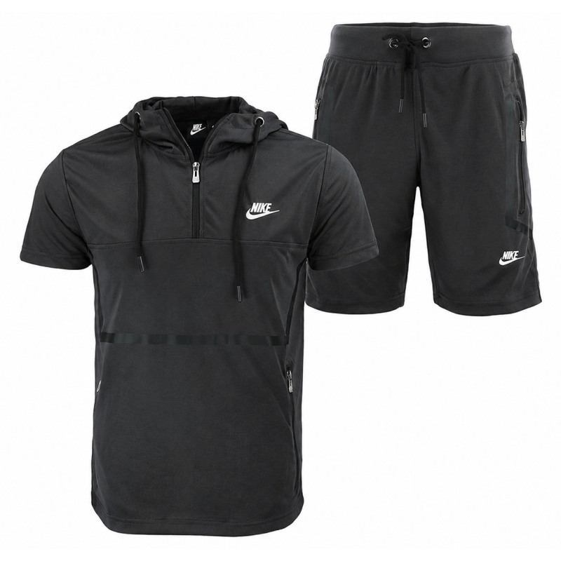 Nike Men's Sportswear Tech Men's Short-Sleeve Full Zip Hoodie & Short Set