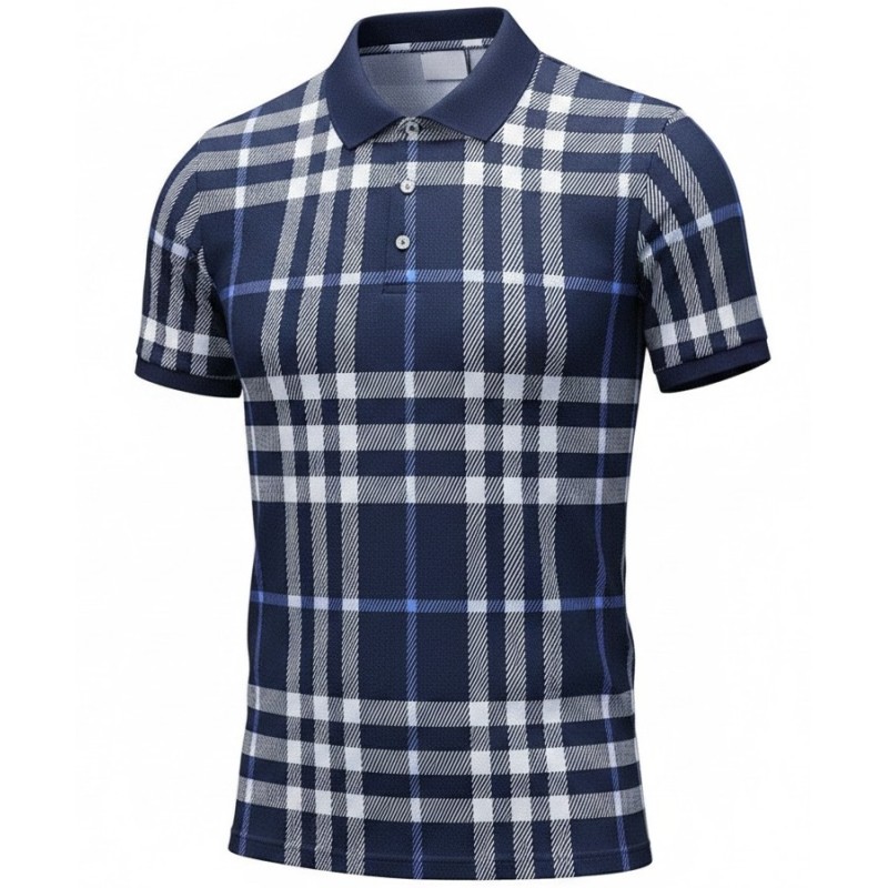 Burberry Men's Ferry Knit Check Polo Shir