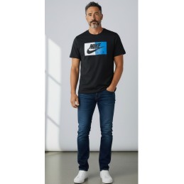 Nike Air Men's Athletic Short Sleeve Color Blocked Logo Gym Graphic T-Shirt