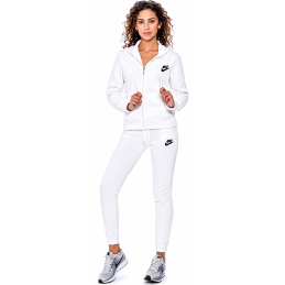Nike Sportswear Club Fleece Women's Full Zip Hoodie & Pants Set White