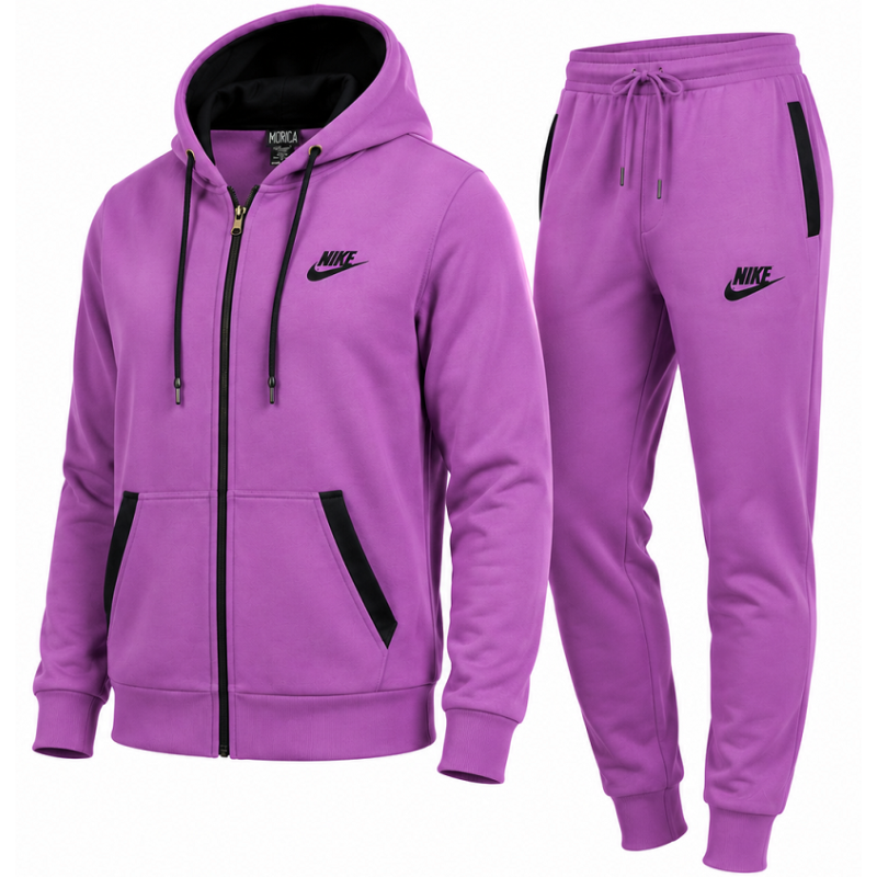 Nike Women's Sportswear Fleece Hoodie & Pants  2 Pc Set  Purple
