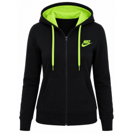 Nike Womens Essential Full-Zip Fleece Hoodie & Pants Set Black