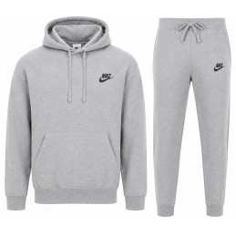 Nike Sportswear Club Fleece Men's Pullover Hoodie Hoodie & Pants Set Gray