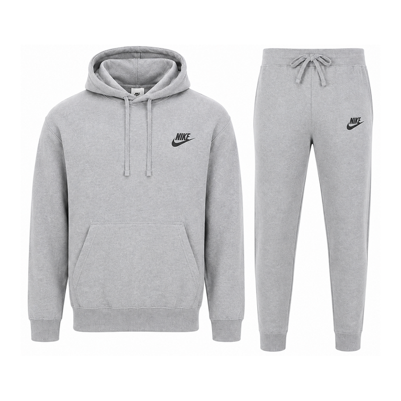 Nike Sportswear Club Fleece Men's Pullover Hoodie Hoodie & Pants Set Gray