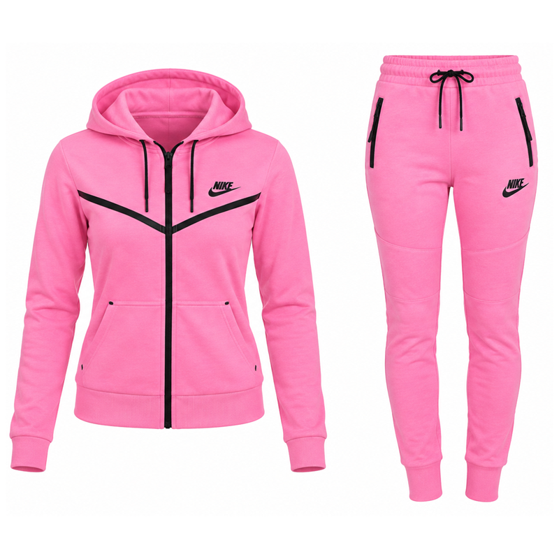 Nike Sportswear Tech Fleece Windrunner Women's Full-Zip Hoodie & Pants Set Pink