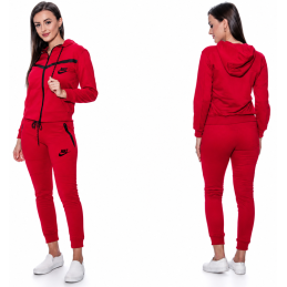 Nike Sportswear Tech Fleece Windrunner Women's Full-Zip Hoodie & Pants Set Red