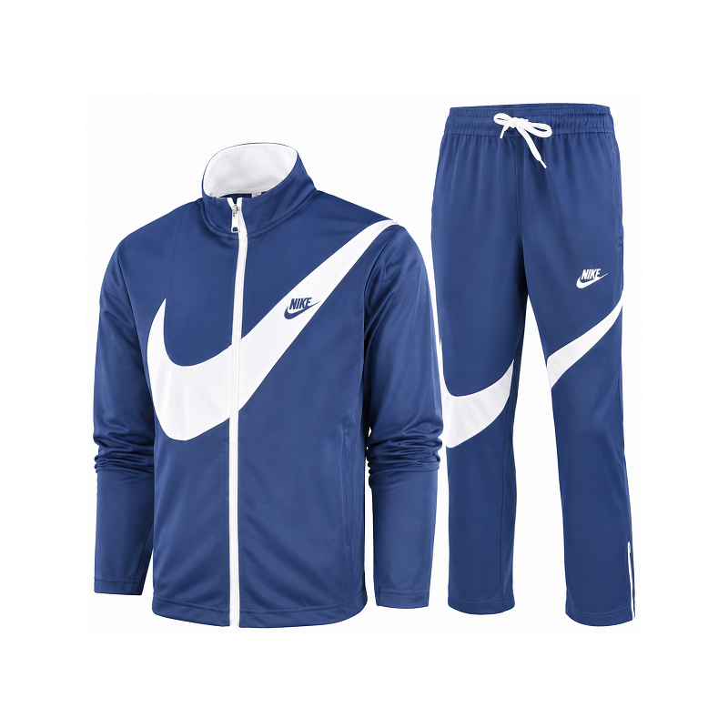 Nike Sportswear Swoosh  2 Piece Tracksuit Navy/white
