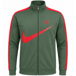 Nike Sportswear Swoosh  2 Piece Tracksuit Green/Red