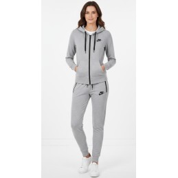 Nike Women's Sportswear Tech Fleece Hoodie & Pants  2 Pc Set Gray