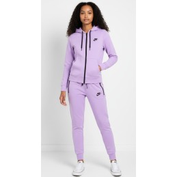 Nike Women's Sportswear Tech Fleece Hoodie & Pants  2 Pc Set Lavender