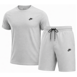 Nike Men's Club Fleece Crewneck Top & Short Set