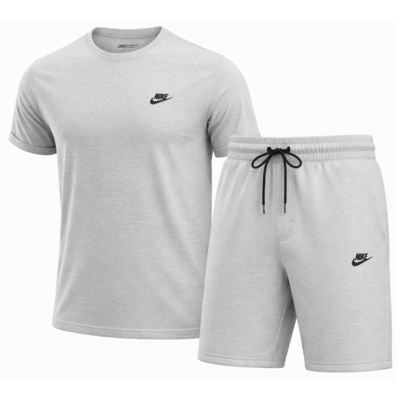 Nike Men's Club Fleece Crewneck Top & Short Set
