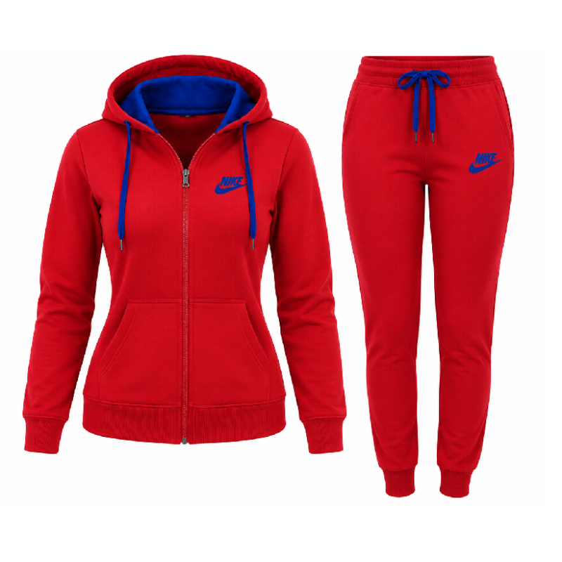 Nike Womens Essential Full-Zip Fleece Hoodie & Pants Set