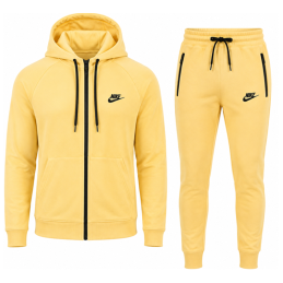Nike Women's Sportswear Tech Fleece Hoodie & Pants  2 Pc Set Yellow