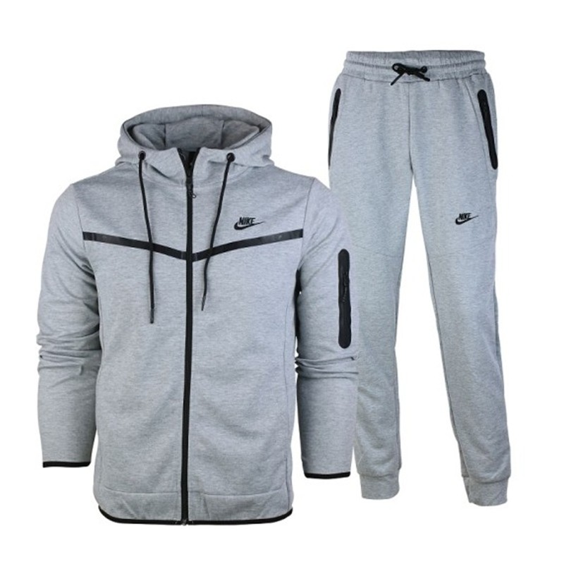 Nike Sportswear Tech Men's Fleece Hoodie & Pants Set Gray