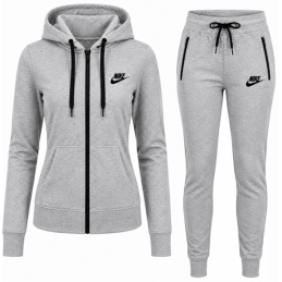 Nike Women's Sportswear Tech Fleece Hoodie & Pants  2 Pc Set Gray