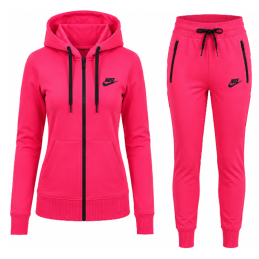 Nike Women's Sportswear Tech Fleece Hoodie & Pants  2 Pc Set Red