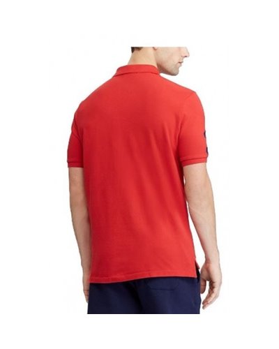 Ralph Lauren Big Pony 3 Short Sleeve Polo Shirt  Red