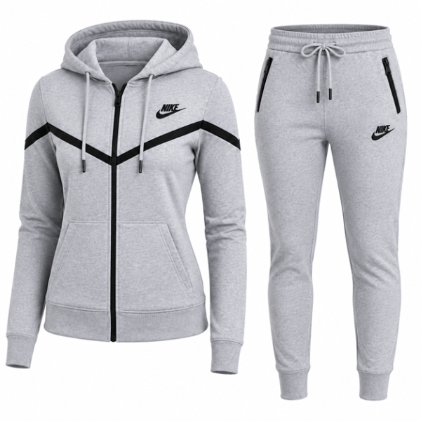 Nike Sportswear Tech Fleece Windrunner Women's Full-Zip Hoodie & Pants Set Gray
