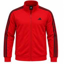 Adidas 3-Stripe Tricoat Track Set Jacket & Pants Red