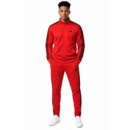 Adidas 3-Stripe Tricoat Track Set Jacket & Pants Red
