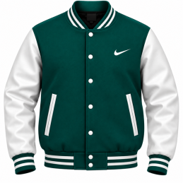 Nike Swoosh Men's Two Tone Leathered Varsity Jacket