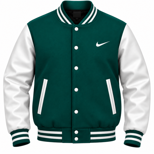 Nike Swoosh Men's Two Tone Leathered Varsity Jacket