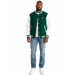 Nike Swoosh Men's Two Tone Leathered Varsity Jacket