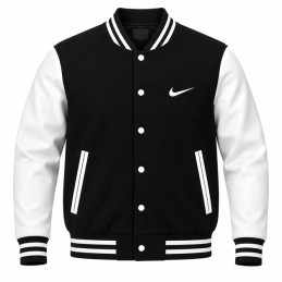 Nike Swoosh Men's Two Tone Leathered Varsity Jacket