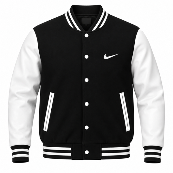 Nike Swoosh Men's Two Tone Leathered Varsity Jacket