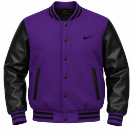 Nike Swoosh Men's Two Tone Leathered Varsity Jacket