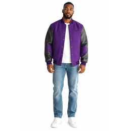 Nike Swoosh Men's Two Tone Leathered Varsity Jacket