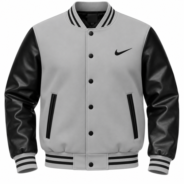 Nike Swoosh Men's Two Tone Leathered Varsity Jacket
