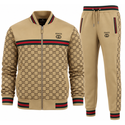 Gucci Monogram Zip-Up Jacket & Pants Set