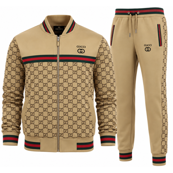 Gucci Monogram Zip-Up Jacket & Pants Set