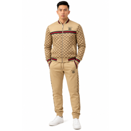 Gucci Monogram Zip-Up Jacket & Pants Set