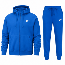 Nike Sportswear Club Fleece Men's Full Zip Hoodie & Pants Set Royal