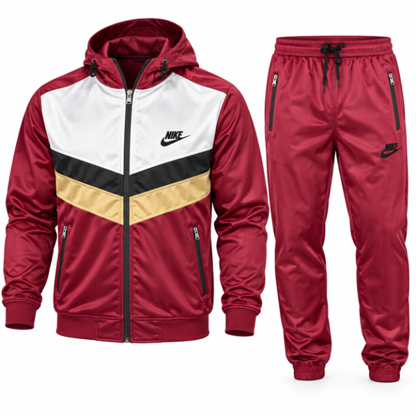 Nike Mens Classic  Chevron Design Hoodie & Pants Set