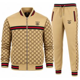 Gucci Monogram Zip-Up Jacket & Pants Set