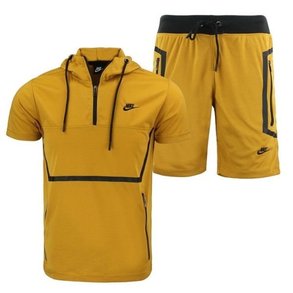 Nike Men's Sportswear Tech Men's Short-Sleeve Full Zip Hoodie & Short Set