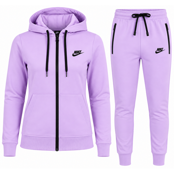 Nike Women's Sportswear Tech Fleece Hoodie & Pants  2 Pc Set Lavender