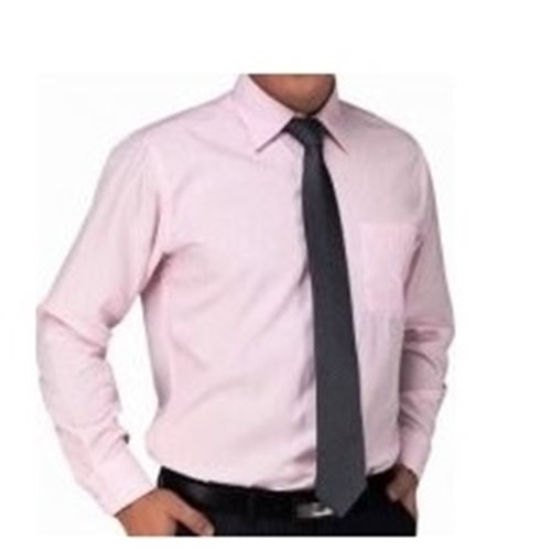 Armani Men's Solid  Pink  Cotton Button Down Shirt